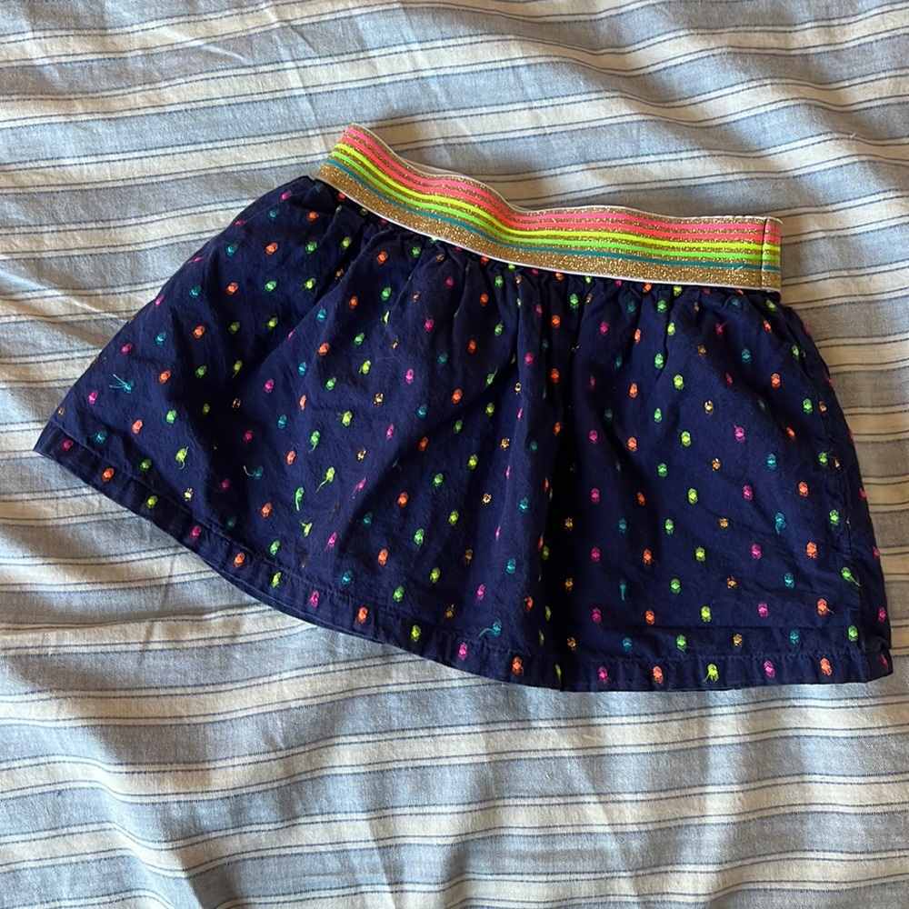 Cat & Jack rainbow polka dot skirt size 2T